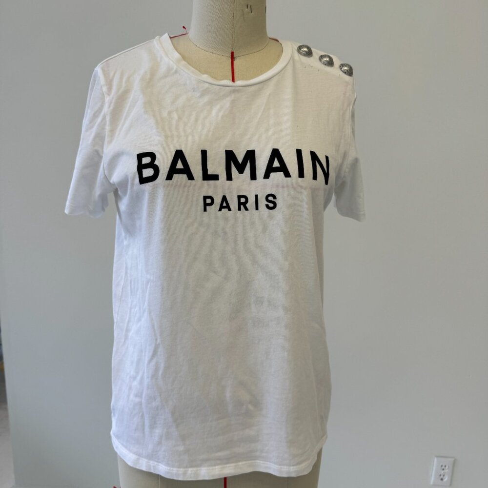 Balmain tee. White size medium.